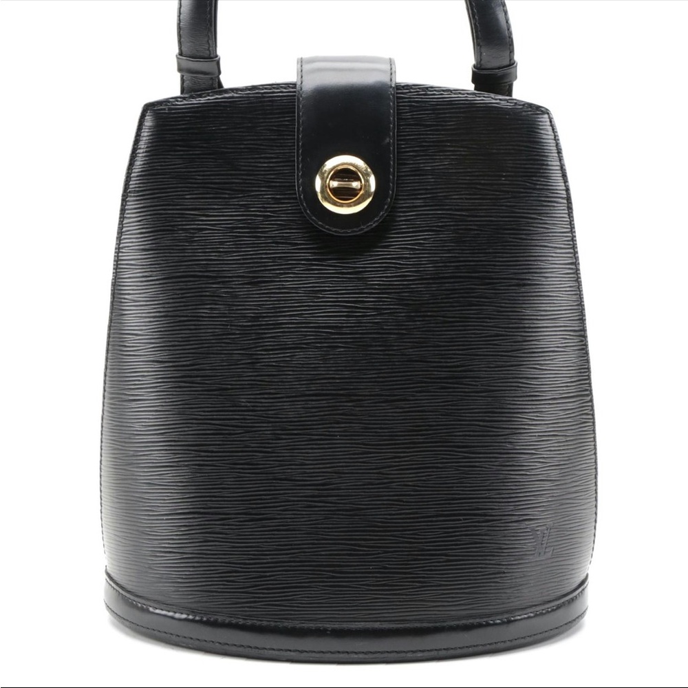 Louis Vuitton Cluny Bag in Black EPI Leather and Smooth Leather Trim